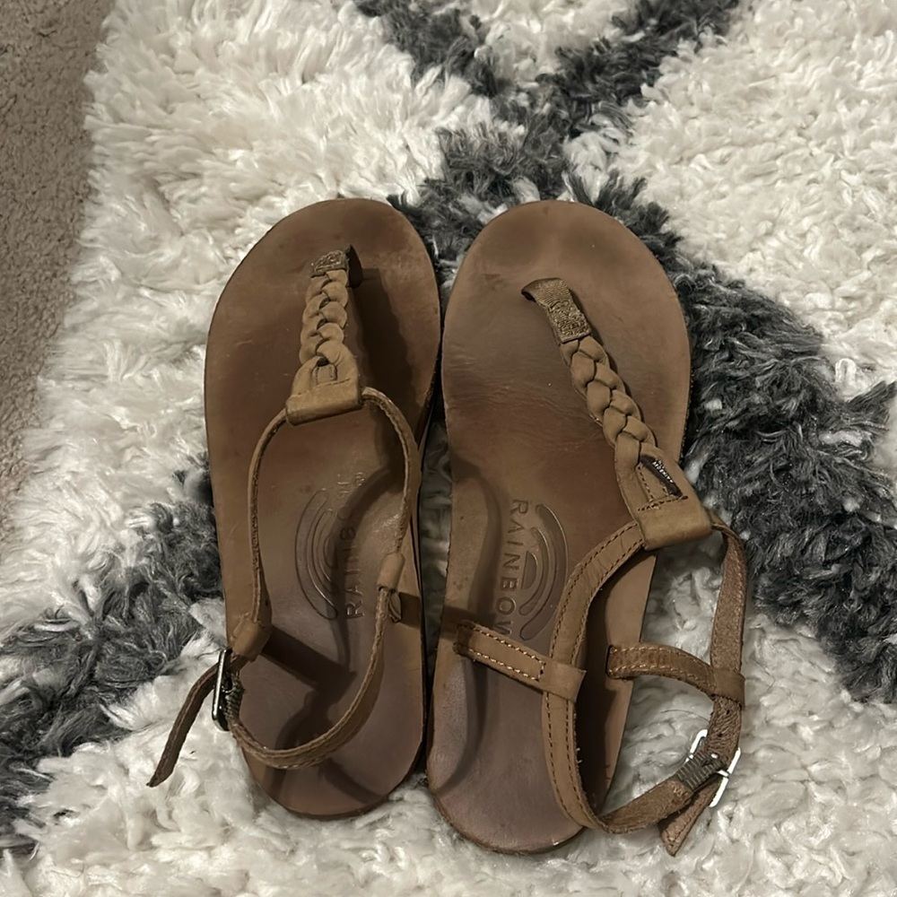 Rainbow Braided Sandals